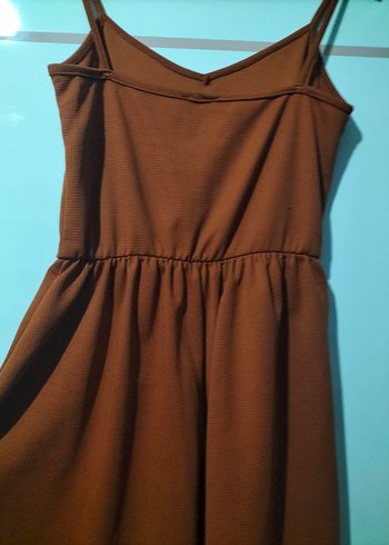 Kahverengi Askılı mini Tulum - Görsel 2