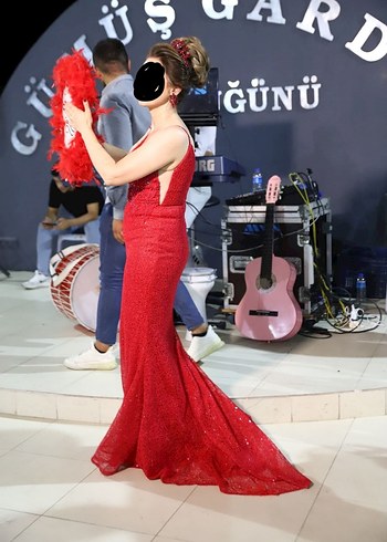 Kırmızı el işlemesi ithal kınalık - Görsel 2