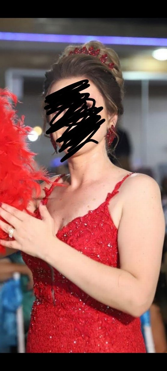 Kırmızı el işlemesi ithal kınalık - Görsel 5