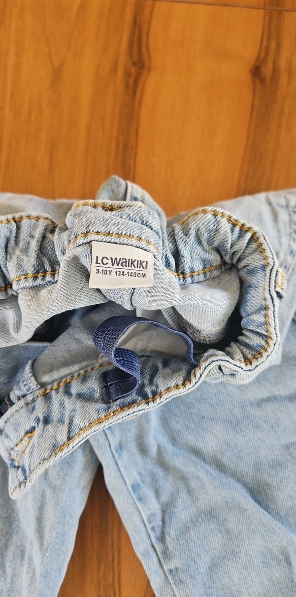 kiz cocuk kargo Denim Pantolon - Görsel 2