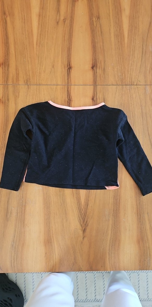 Kız Çocuk Siyah Baskılı Sweatshirt - Görsel 4