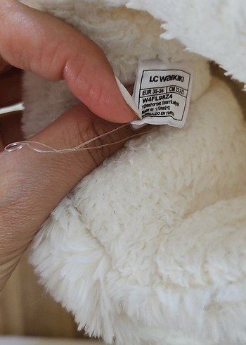 Beyaz Nakışlı Kız Çocuk Sıcak Ev Terliği - Görsel 5