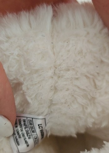 Beyaz Nakışlı Kız Çocuk Sıcak Ev Terliği - Görsel 6