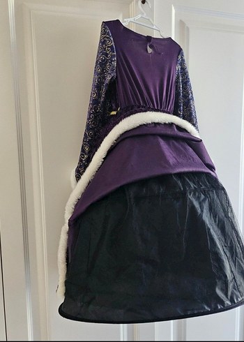 Uzun Mor Gotik Desenli Kiz cocuk Anna kostümü - Görsel 6