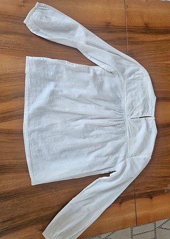 Massimo Dutti marka 7-8 yas Nakışlı Bohem Kiz cocuk Pamuk Bluz - Görsel 4