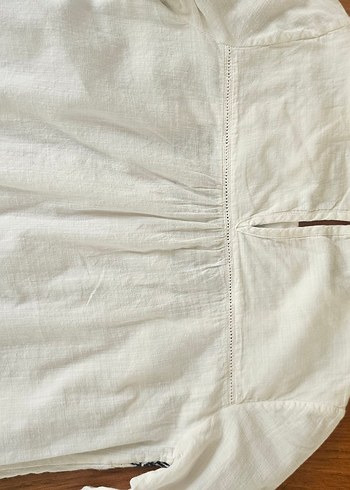 Massimo Dutti marka 7-8 yas Nakışlı Bohem Kiz cocuk Pamuk Bluz - Görsel 5