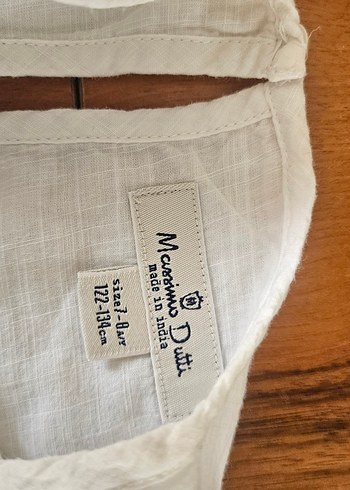 Massimo Dutti marka 7-8 yas Nakışlı Bohem Kiz cocuk Pamuk Bluz - Görsel 3