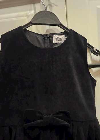 Kız Çocuk Siyah kadife jile Elbise - Görsel 3