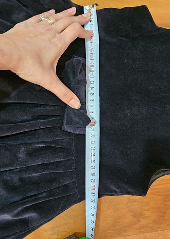 Kız Çocuk Siyah kadife jile Elbise - Görsel 8