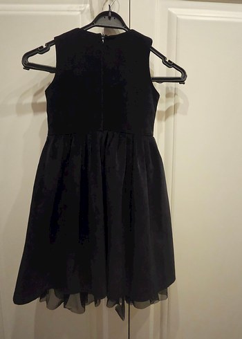 Kız Çocuk Siyah kadife jile Elbise - Görsel 4