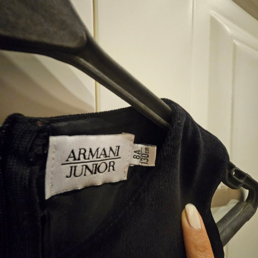 Kız Çocuk Siyah kadife jile Elbise - Görsel 5