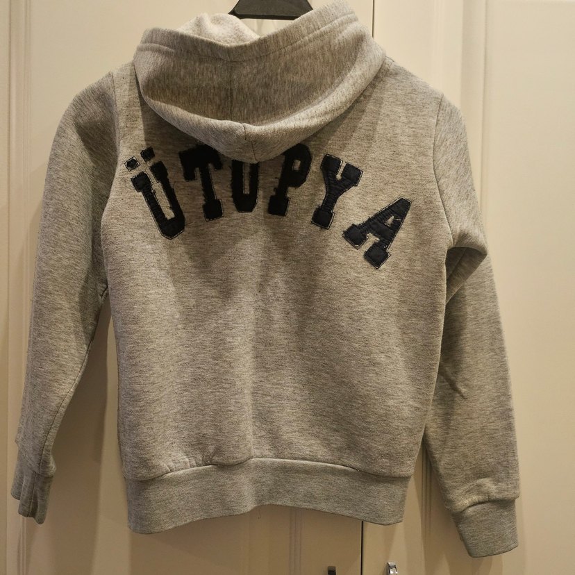 Erkek Çocuk Gri Fermuarlı Sweatshirt - Görsel 2