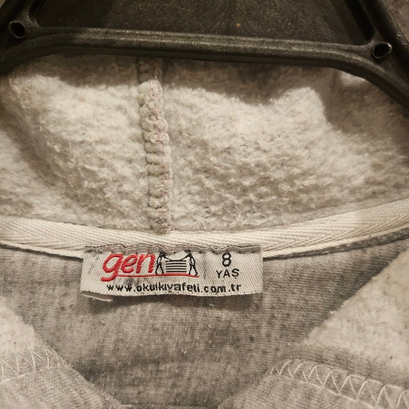 Erkek Çocuk Gri Fermuarlı Sweatshirt - Görsel 5