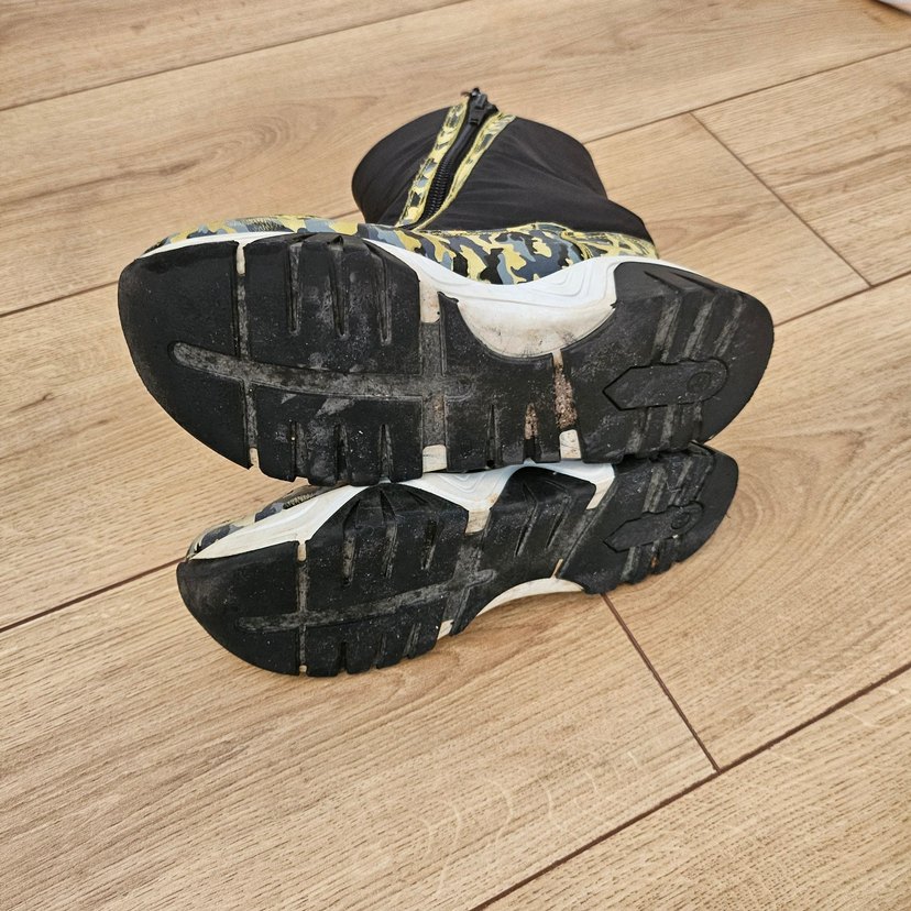 Renkli Kamuflaj Desenli Kadın Dolgu Topuklu Bot - Görsel 4