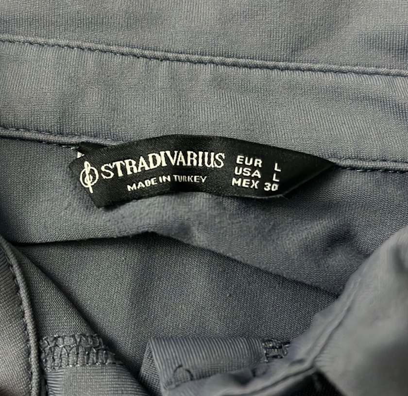 Düğmeli Gri Kadın Bluz - Görsel 2