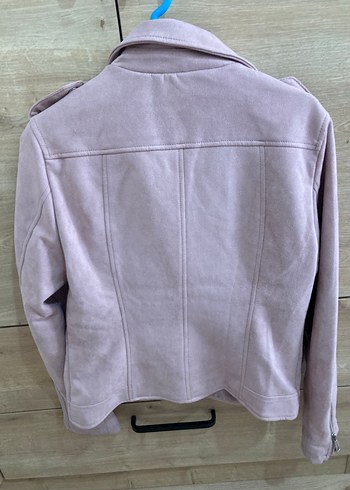 Defacto DeFacto Pembe Süet Fermuarlı Ceket