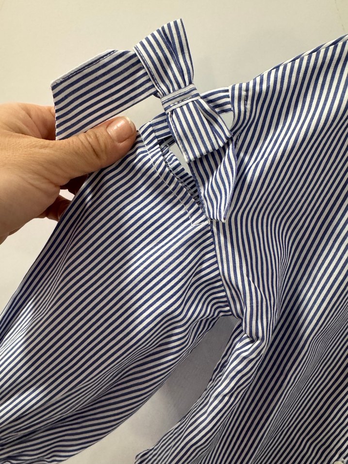 Mavi Gri Çizgili Uzun Kollu Çocuk Gömlek - Görsel 5