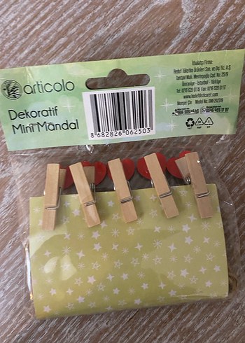  Beden kırmızı Renk Kırmızı Kalp Dekoratif Mini Mandal 10'lu