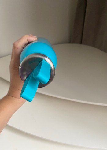 Turkuaz Çocuk Termosu Baykuş Desenli - Görsel 4