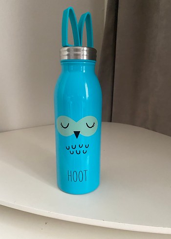 Turkuaz Çocuk Termosu Baykuş Desenli - Görsel 6
