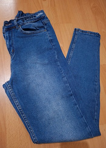 Kadın Mavi Elastik Denim Pantolon