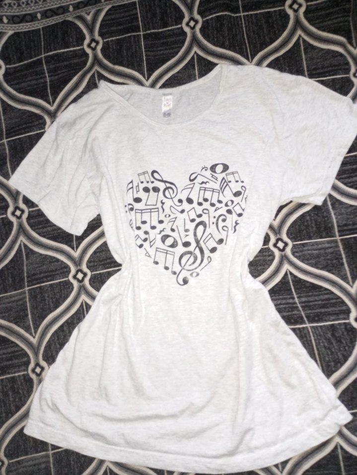 Gri Baskılı Hamile Tişörtü, Kısa Kollu, Salaş - Görsel 3