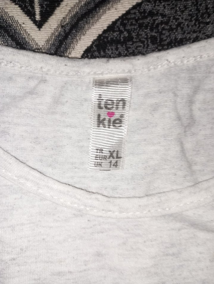 Gri Baskılı Hamile Tişörtü, Kısa Kollu, Salaş - Görsel 2