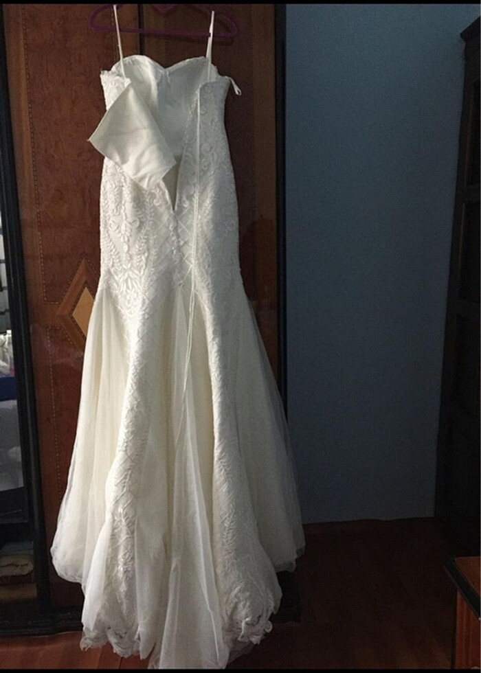 Krem mila gelinlik 38 beden - Görsel 2