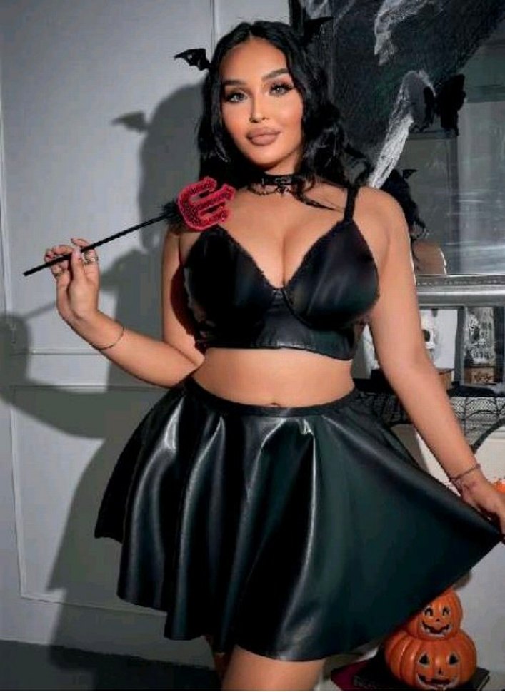 Büyük Beden Fantazi Deri Gecelik Takımı - Görsel 2