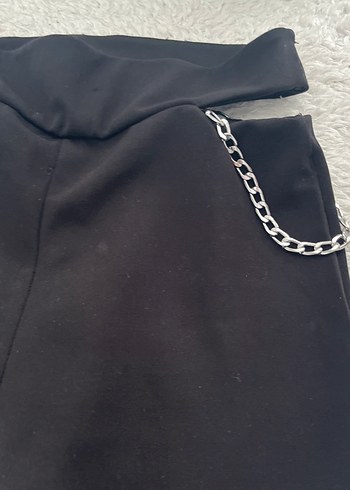 Diğer Yüksek bel İspanyol paça detay kumaş pantolon