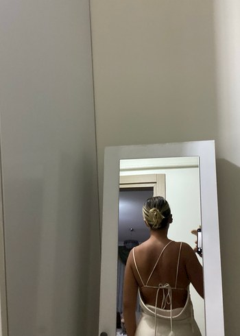 s Beden beyaz Renk Zara Midi Abiye Elbise