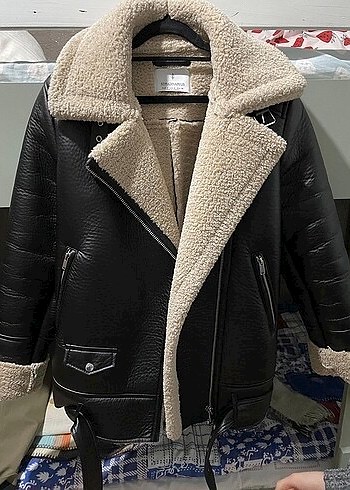 Stradivarius Stradivarius Kürklü Deri Kadın Ceket