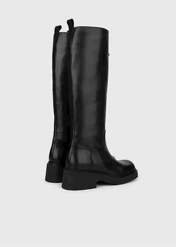 Zara Zara Kadın Siyah Minimalist Blok Topuklu Bot