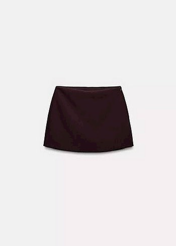 Bordo Süet Mini Etek