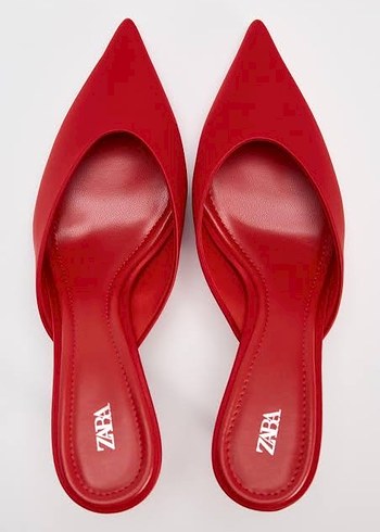 Kırmızı Rugan Stiletto Terlik