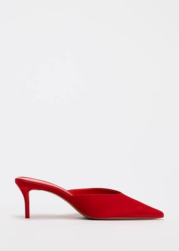 Zara Kırmızı Rugan Stiletto Terlik