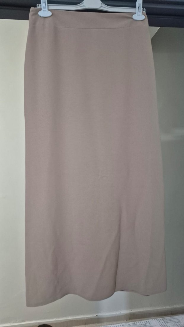 Taş Detaylı Bej Uzun Tunik Etek Takımı - Görsel 4