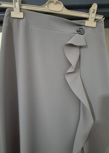 Bej Kadın Uzun Volanlı Etek - Görsel 3