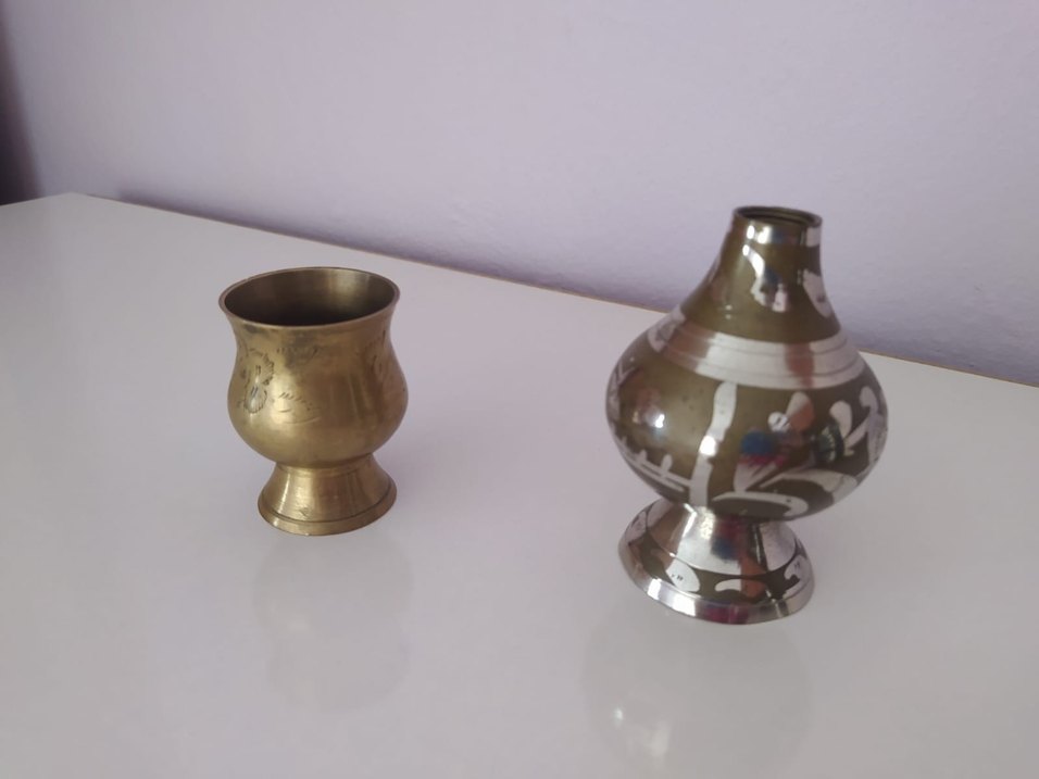 Parlak Altın Renkli Minimal Vazo - Görsel 2