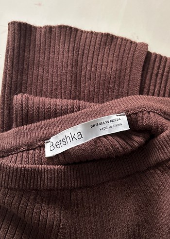 xs Beden kahverengi Drapeli Uzun Kadın Etek
