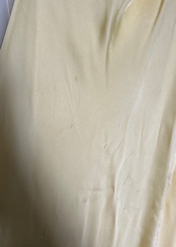 xs Beden zara tereyağ sarısı saten elbise