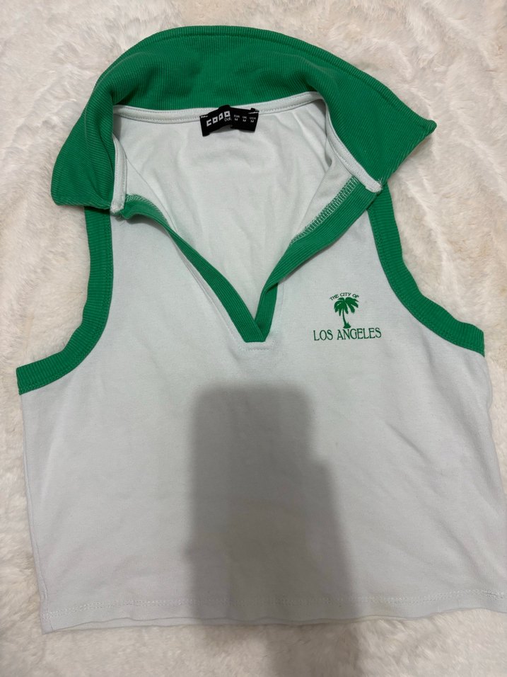 Yeşil Baskılı Defacto tenis bluz - Görsel 2