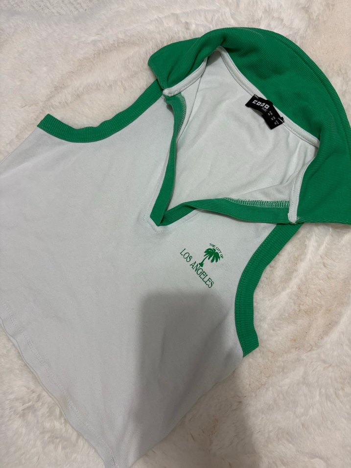 Yeşil Baskılı Defacto tenis bluz - Görsel 4