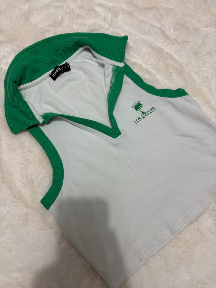 Yeşil Baskılı Defacto tenis bluz - Görsel 3