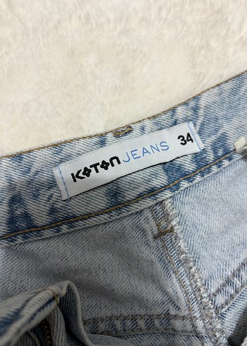 Koton Kadın Kot Şort Mini Yıkamalı Bol Kesim