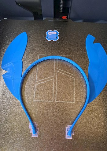 Mavi Baskılı Elastik Çocuk Taç - Görsel 2