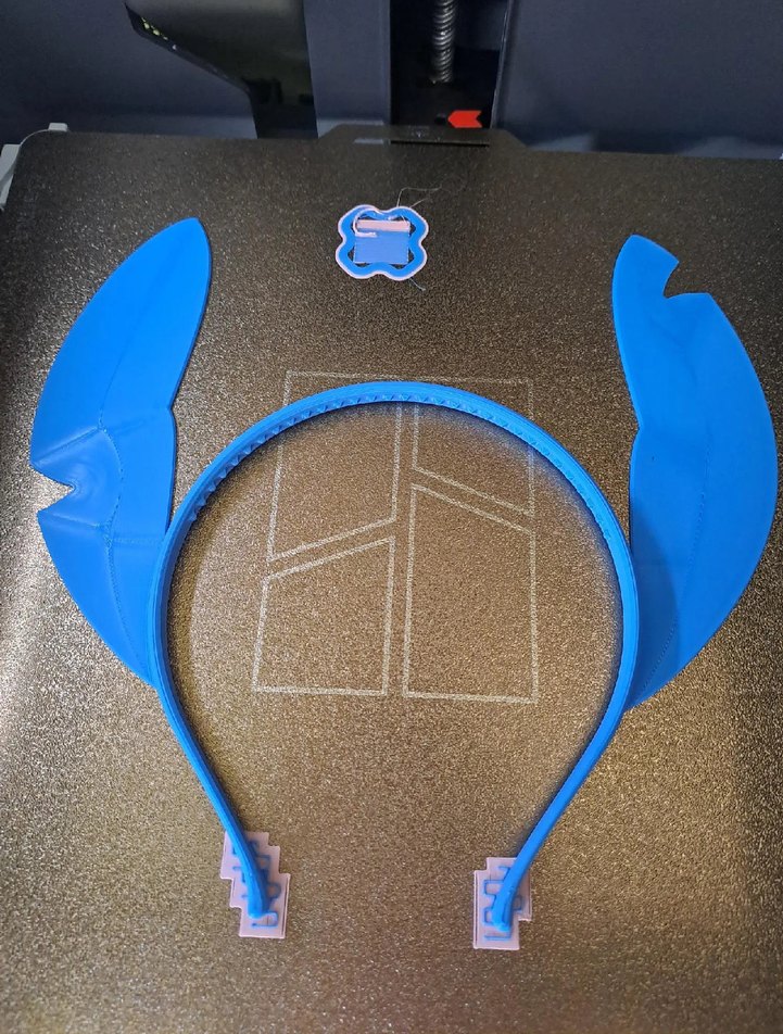 Mavi Baskılı Elastik Çocuk Taç - Görsel 2