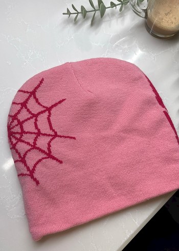 Renkli Pembe Örgü Kadın Bere - Görsel 2