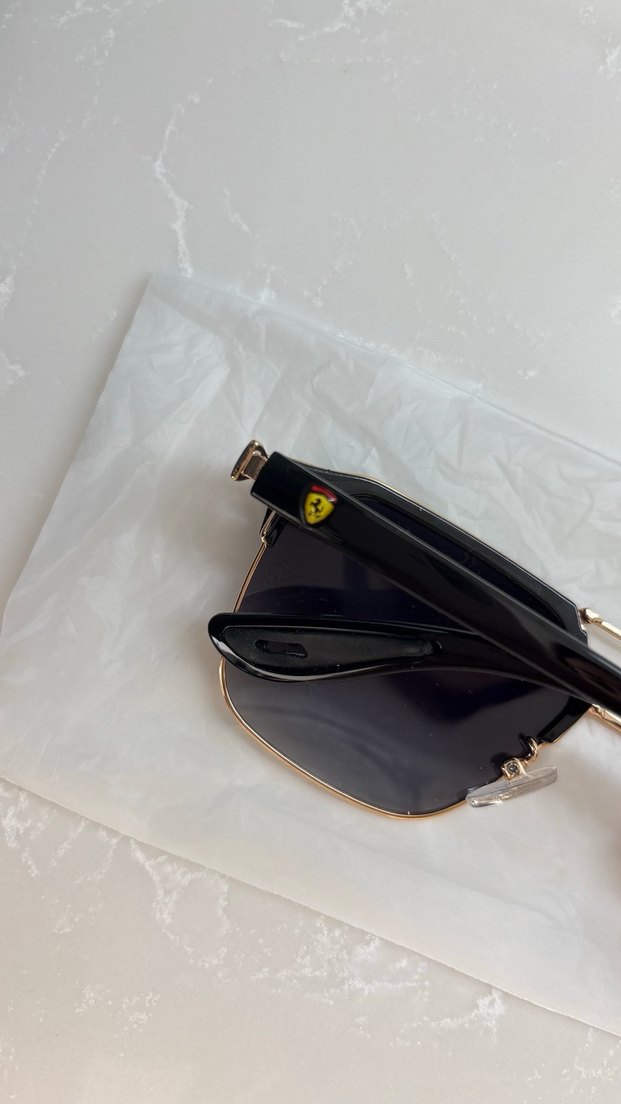 Erkek Siyah Parlak Klasik Güneş Gözlüğü - Görsel 5