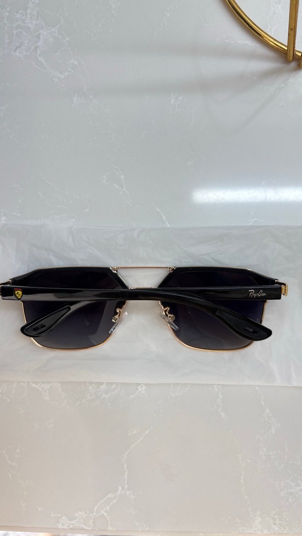 Erkek Siyah Parlak Klasik Güneş Gözlüğü - Görsel 4